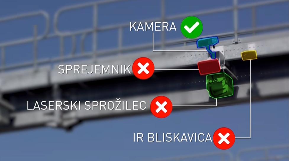Sistem e-cestninjenja preverja registrske tablice vozil. Foto: Televizija Slovenija (zajem zaslona)