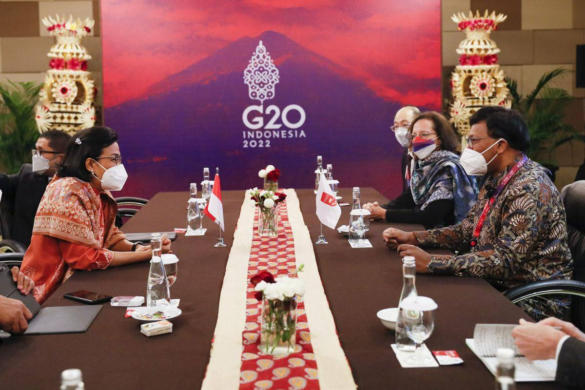 Srečanje finančnih ministrov in guvernerjev centralnih bank skupine 20 je potekalo na indonezijskem letoviškem otoku Bali. Foto: EPA