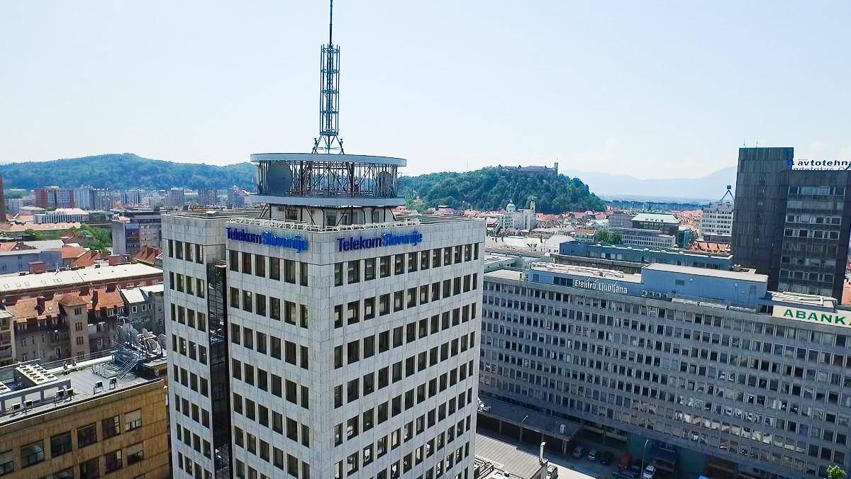 Stavba Telekoma Slovenije v Ljubljani. Foto: MMC RTV SLO