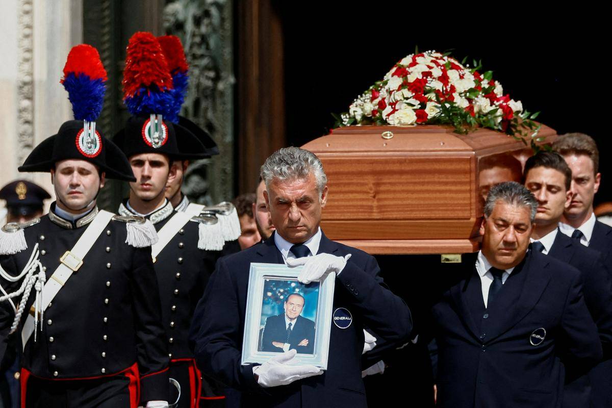 Državniški pogreb Berlusconija 14. junija v Milanu. Foto: Reuters