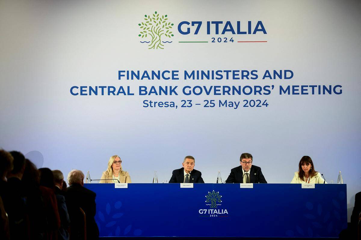 Gostitelj srečanja je italijanski gospodarski minister Giancarlo Giorgetti. Foto: Reuters